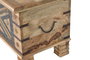 Giner y Colomer Baúl de Madera de Mango con Detalles Metálicos Color Natural 46x116x40 cm